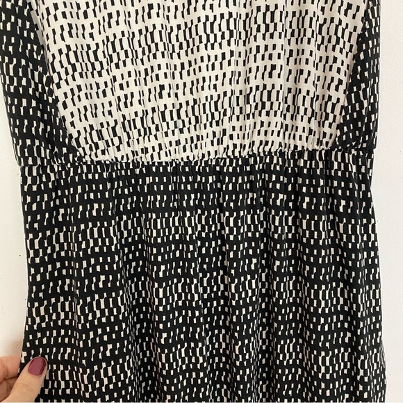 Zara Colorblock Dress Womens Size Small Sleeveless Black White Geometric Pockets - Picture 4 of 9